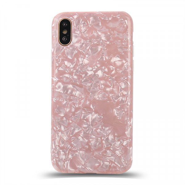 Wholesale iPhone Xr 6.1in IMD Dream Marble Fashion Case (Rose Pink)